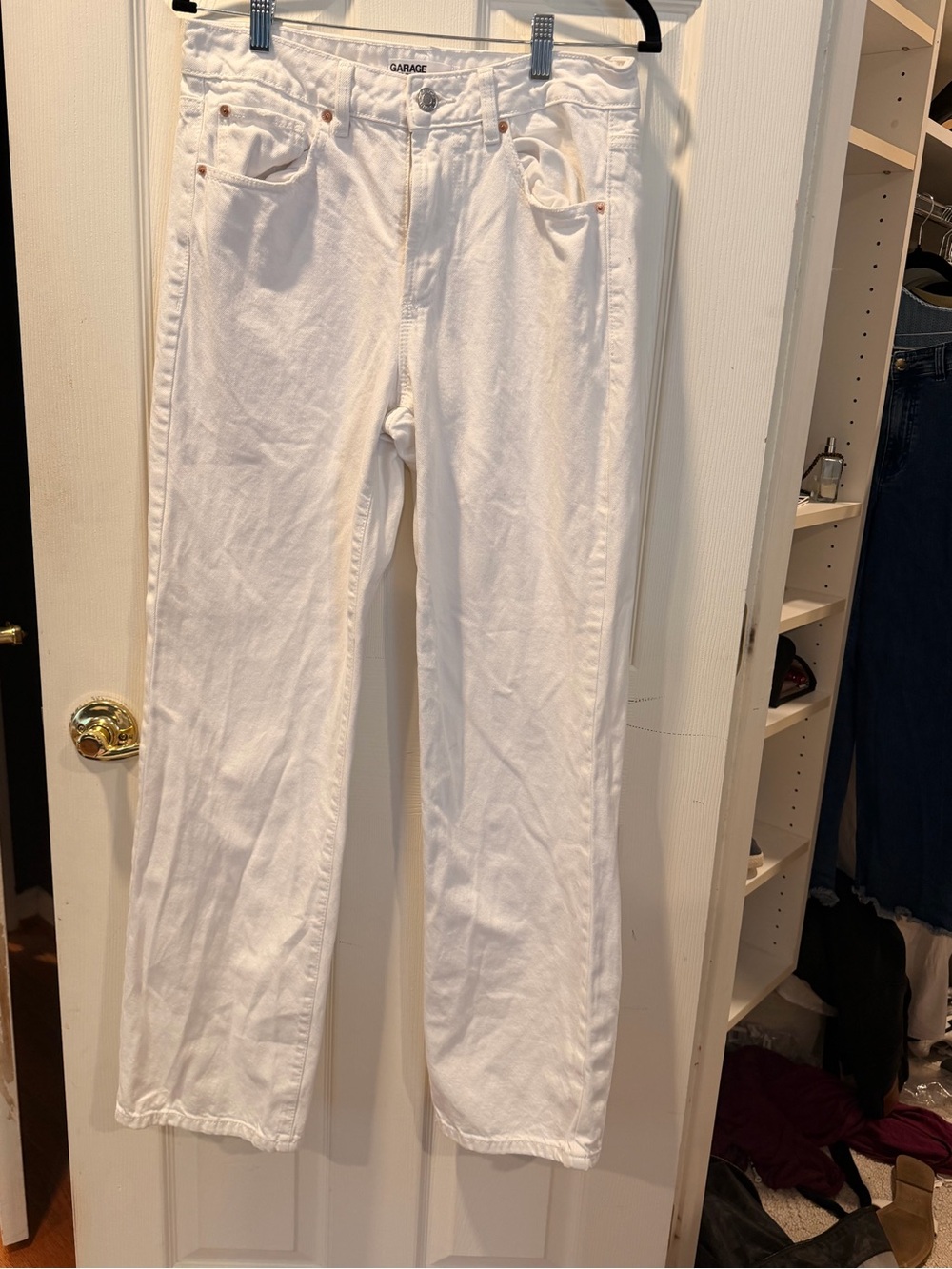 Garage White Straight-Leg Jeans for Women